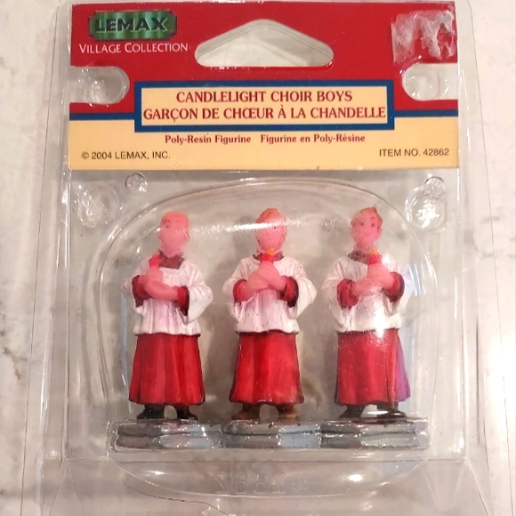 Lemax Village Collection Christmas Candlelight Choir Boys 42862 Trio 2004 Sealed - Picture 1 of 5